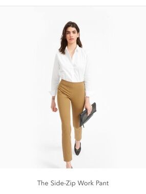 Everlane Side-Zip Work Pant in Camel - Women